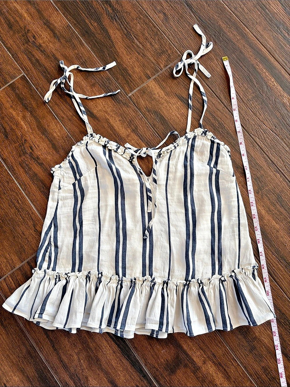 H&M shoulder tied peplum top size 2 (small)